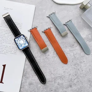 بند اسپریگ مدل Magnetic Leather SP مناسب برای اپل واچ سری Se/1/2/3/4/5/6/7/8/9 سایز 38 / 40 / 41 mm