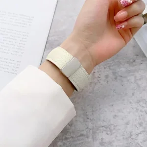 بند اسپریگ مدل Magnetic Leather SP مناسب برای اپل واچ سری Se/1/2/3/4/5/6/7/8/9 سایز 38 / 40 / 41 mm