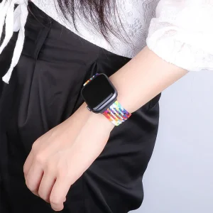 بند ساعت آکوآرا مدل Woven Parachute مناسب برای اپل واچ 42/44/45/49 میلیمتری سری Se/1/2/3/4/5/6/7/8/9/Ultra/Ultra2