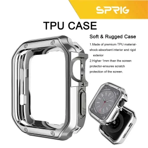 بند اسپریگ مدل 7Bid-cover مناسب برای اپل واچ Series 7 45mm / Series 8 45mm / Series 9 45mm به همراه کاور