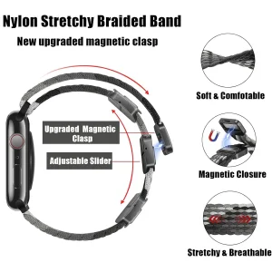 بند راینو مدل Braid Magnet مناسب برای اپل واچ سری 1/2/3/4/5/6/7/8/9/10/SE/ULTRA سایز 44/45/46/49 mm