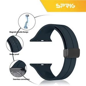 بند اسپریگ مدل Magnetic Silicon مناسب برای اپل واچ 42 / 44 / 45 / 49 میلی متر