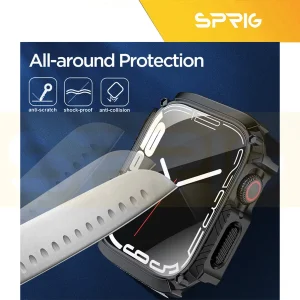 کاور اسپریگ مدل Armor Guard مناسب برای اپل واچ سری 4/5/6/SE سایز 44 میلی متری به همراه محافظ صفحه نمایش
