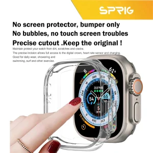 کاور اسپریگ مدل Just case Glass مناسب برای اپل واچ Ultra / Ultra 2 49mm به همراه محافظ صفحه نمایش