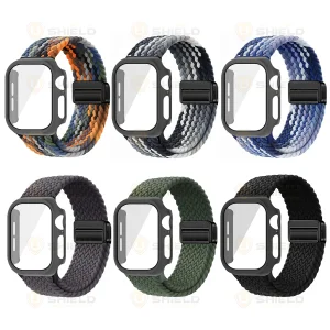 بند آلتیمیت شیلد مدل Braided Magsolo GRD مناسب برای اپل واچ 46 میلی متری سری 11 به همراه کاور