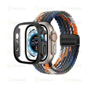 بند آلتیمیت شیلد مدل Braided Magsolo GRD مناسب برای اپل واچ 46 میلی متری سری 11 به همراه کاور