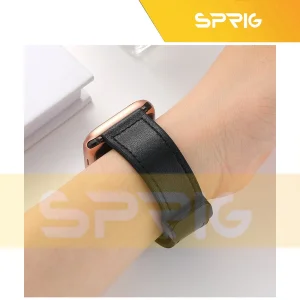 بند اسپریگ مدل Magnetic Leather Silicon مناسب برای اپل واچ سری 1/2/3/4/5/6/7/8/SE/ULTRA سایز 42/44/45/49 میلی متری