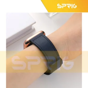 بند اسپریگ مدل Magnetic Leather Silicon مناسب برای اپل واچ سری 1/2/3/4/5/6/7/8/SE/ULTRA سایز 42/44/45/49 میلی متری