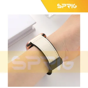 بند اسپریگ مدل Magnetic Leather Silicon مناسب برای اپل واچ سری 1/2/3/4/5/6/7/8/SE/ULTRA سایز 42/44/45/49 میلی متری