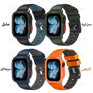بند آلتیمیت شیلد مدل Linus Rugged مناسب برای اپل واچ 44 میلی متری سری SE 2 به همراه کاور