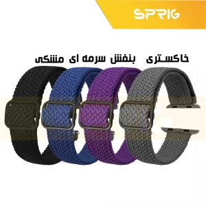 بند اسپریگ مدل Braided Loop مناسب برای اپل واچ سری 7/8/9 سایز 45 میلی متری