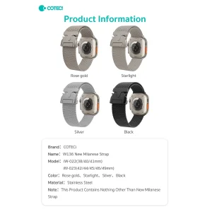 بند کوتتسی مدل IW-022 مناسب برای اپل واچ 40/41/42 mm سری 4/5/6/7/8/9/10/11/SE