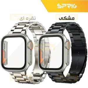 بند اسپریگ مدل 3Bead Ultra Design مناسب برای اپل واچ سری Se/4/5/6 سایز 40 میلی متری به همراه کاور