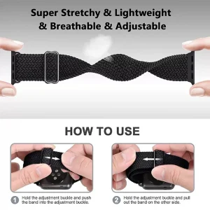 بند گودزیلا مدل Solo Loop مناسب برای اپل واچ سری Se/1/2/3/4/5/6/7/8/9/Ultra/Ultra2 سایز 42/44/45/49mm