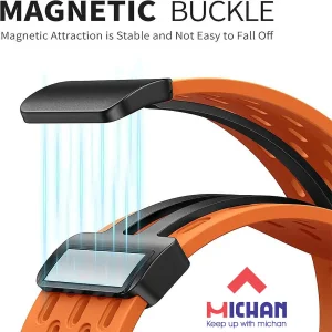 بند میچان مدل Silicone Mag مناسب برای اپل واچ سری سایز /42/44/45/46/49 میلی متری