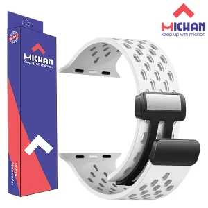 بند میچان مدل Silicone Mag مناسب برای اپل واچ سری سایز /42/44/45/46/49 میلی متری