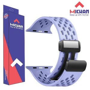 بند میچان مدل Silicone Mag مناسب برای اپل واچ سری سایز /42/44/45/46/49 میلی متری