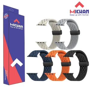 بند میچان مدل Silicone Mag مناسب برای اپل واچ سری سایز /42/44/45/46/49 میلی متری