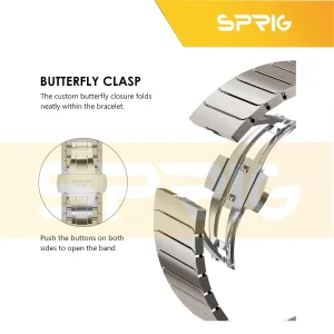 بند اسپریگ مدل Butterfly مناسب برای اپل واچ Series 8 Aluminum 45mm / Series 7 Aluminum 45mm