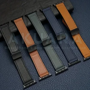 بند آکوآرا مدل MG Leather Sic مناسب برای اپل واچ سری Se/1/2/3/4/5/6/7/8/9/Ultra/Ultra2 سایز 42/44/45/49mm