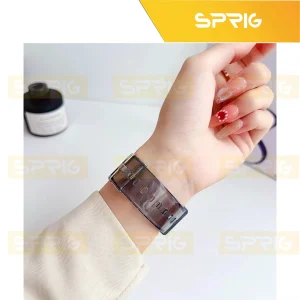 بند اسپریگ مدل Clear Silicone مناسب برای اپل واچ سری 7/8/9 سایز 45 میلی متری