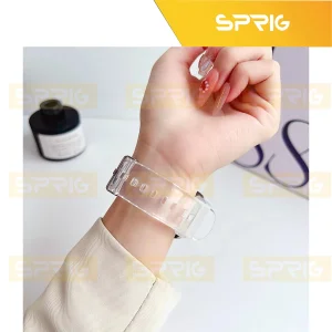 بند اسپریگ مدل Clear Silicone مناسب برای اپل واچ سری 7/8/9 سایز 45 میلی متری