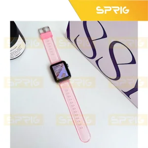 بند اسپریگ مدل Clear Silicone مناسب برای اپل واچ سری 7/8/9 سایز 45 میلی متری