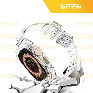 بند اسپریگ مدل Clear Shock مناسب برای اپل واچ سری 4/5/6/Se سایز 40 میلی متری