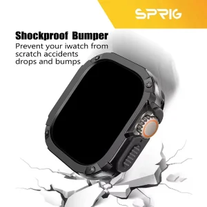 کاور اسپریگ مدل ShockProof-GU مناسب برای اپل واچ 49 میلی متری سری Ultra / Ultra 2 / Ultra 3