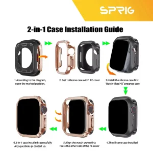 کاور اسپریگ مدل ShockProof-GU مناسب برای اپل واچ 49 میلی متری سری Ultra / Ultra 2 / Ultra 3