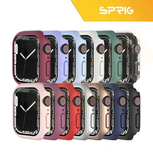 کاور اسپریگ مدل Guard-SP-Glass مناسب برای اپل واچ سری 7/8/9 سایز 41 میلی متری به همراه محافظ صفحه نمایش