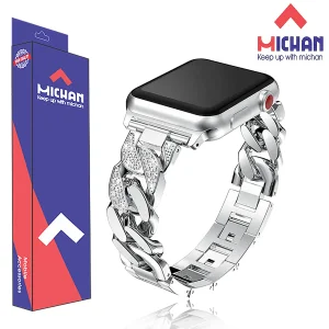 بند میچان مدل Diamond Stell مناسب برای ساعت هوشمند اسمارت واچ HK9 Pro / HK9 Pro Plus / HK10 Pro