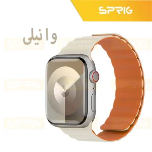 بند اسپریگ مدل Silicone Magnetic Link BK مناسب برای اپل واچ سری Se/1/2/3/4/5/6/7/8/9/Ultra/Ultra2 سایز 42/44/45 میلی متری