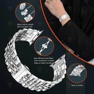 بند آلتیمیت شیلد مدل 7Bead SLV 2C مناسب برای اپل واچ 38/40/41 میلی متری سری Se/1/2/3/4/5/6/7/8/9