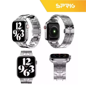 بند استیل اسپریگ مدل Iron man مناسب برای اپل واچ Series 7 Aluminum 45mm / Series 8 Aluminum 45mm