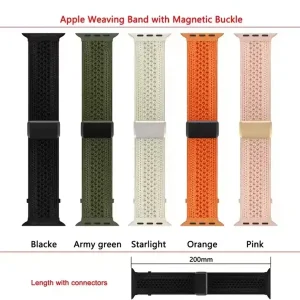بند راینو مدل Weaving Nylon مناسب برای اپل واج سری 10 46 میلی متری