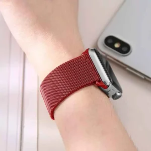 بند اپیکوی مدل Milanese Loop مناسب برای اپل واچ سری 1/2/3/4/5/6/7/8/SE/Ultra سایز 42/44/45/49 میلی متری
