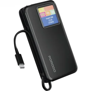پاوربانک 20 وات پرودو مدل pdpbfch087 ظرفیت 10000 میلی‌آمپرساعت به همراه 1 عدد کابل USB-C