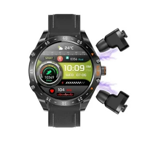 ساعت هوشمند پرودو مدل APY BEST HYPE SMART 1008 دارای قابلیت های صفحه نمایش رنگی، صفحه نمایش لمسی، کنترل موسیقی (Music Player)، قابلیت مکالمه از طریق بلوتوث بند چرم مصنوعی