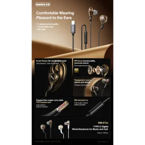 هندزفری ریمکس مدل  RM-670a TypeC