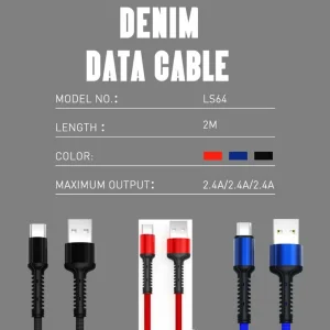 کابل تبدیل USB به microUSB الدینیو مدل LS64 طول 2 متر