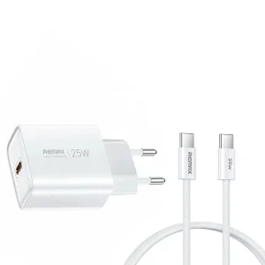 شارژر دیواری 25 وات ریمکس مدل A16 SUPERFAST به همراه کابل تبدیل USB-C