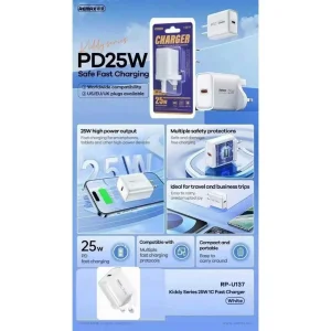 شارژر دیواری 25 وات ریمکس مدل A26 SUPERFAST