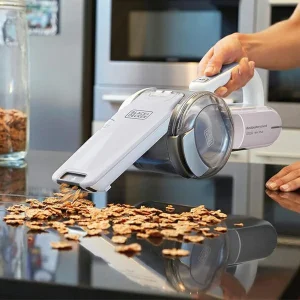 جارو شارژی دستی بلک اند دکر مدل PV1820LRGP با باتری لیتیوم یونی 18 ولت، توان مکش 35 ایر وات، ظرفیت مخزن 560 میلی‌لیتر، قابلیت تنظیم مکش و حالت توربو برای نظافت سریع و جمع‌آوری زباله‌های سبک