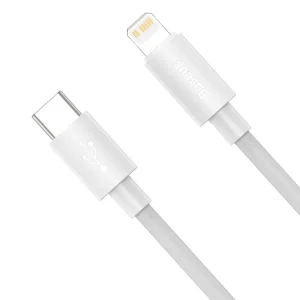 کابل تبدیل USB-C به لایتنینگ باسئوس مدل Simple Wisdom طول 1.5 متر بسته 2 عددی