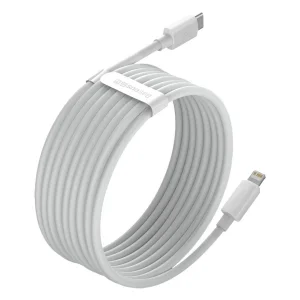 کابل تبدیل USB-C به لایتنینگ باسئوس مدل Simple Wisdom طول 1.5 متر بسته 2 عددی