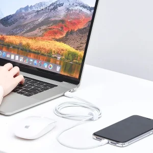 کابل تبدیل USB-C به لایتنینگ باسئوس مدل Simple Wisdom طول 1.5 متر بسته 2 عددی