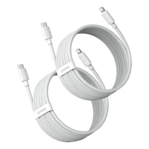 کابل تبدیل USB-C به لایتنینگ باسئوس مدل Simple Wisdom طول 1.5 متر بسته 2 عددی