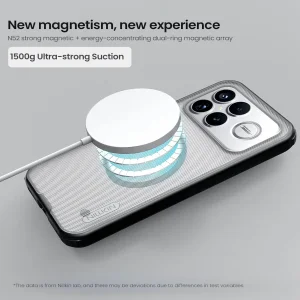کاور نیلکین مدل Super Frosted Shield Pro Transparent Magnetic  مناسب برای گوشی موبایل شیائومی Poco F8 Ultra/ Redmi K90 Pro Max