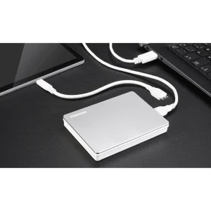 هارد اکسترنال توشیبا مدل CANVIO FLEX ظرفیت چهار ترابایت دارای رابط USB Type-A 3.2